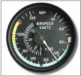 Airspeed indicator markings for a multiengine